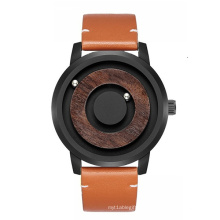 EUTOUR E019 Magnetic Ball Watch Men Canvas Leather Strap men Wristwatch Fashion Bracelet Waterproof Quartz Watch Male Clock